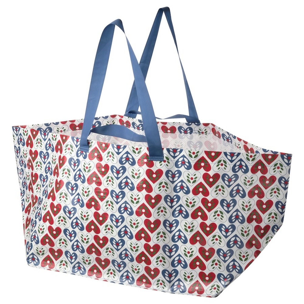 IKEA VINTERFINT
Shopping bag heart pattern blue/red 21 ¾x14 ½x13 ¾ "/19